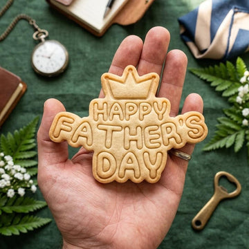 Happy Father's Day With Crown Cookie Cutter Set, Father's Day Gift, Dad Cookie Cutters, Custom Dad, Best Dad Ever Cookie, Gift For Dad