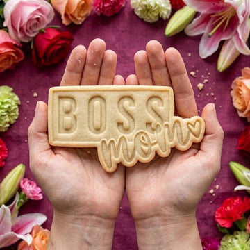 Boss Mom Cookie Cutter Stamp, MAMA Cookie, Custom Mom, Fondant Cutter, Mother's Day Gifts, Grandma Cookie Cutter, Mom Floral Cutter