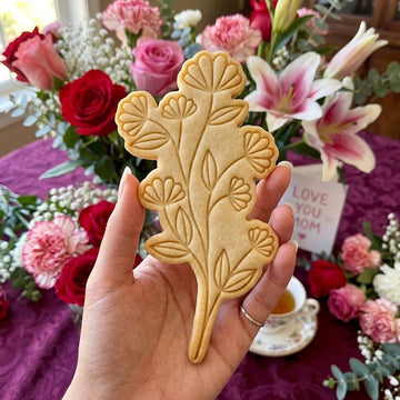 Daisy Flower Branch Cookie Cutter Stamp, MAMA Cookie, Custom Mom, Fondant Cutter, Mother's Day Gifts, Grandma Cookie Cutter, Mom Floral