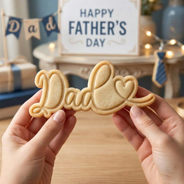 Dad Heart Cookie Cutter and Stamp, Father's Day Cookie Cutter, Daddy Cookie Stamp