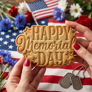 Hapy Memorial Day Cookie Cutter Set, 1776 America, 250th Anniversary Cookie Stamp, Independence Day, 250 Years of Freedom