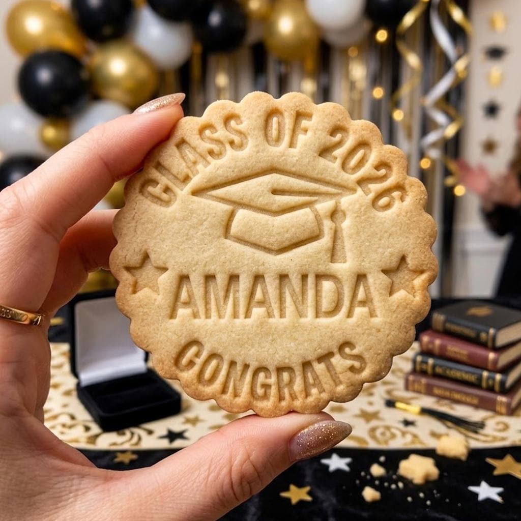 Custom Name Class Of 2026 Cookie Cutter Stamp Set, Class of 2026 Cutter, Grad Cookie Stamp, Senior 2026 Cutter, Gift For Grad. Grad Baking