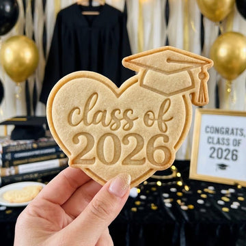 Congrats Class Of 2026 With Cap Heart Cookie Cutter Stamp, Class of 2026 Cookie Cutter, Grad Cookie Stamp, Senior 2026 Cutter, Gift For Grad