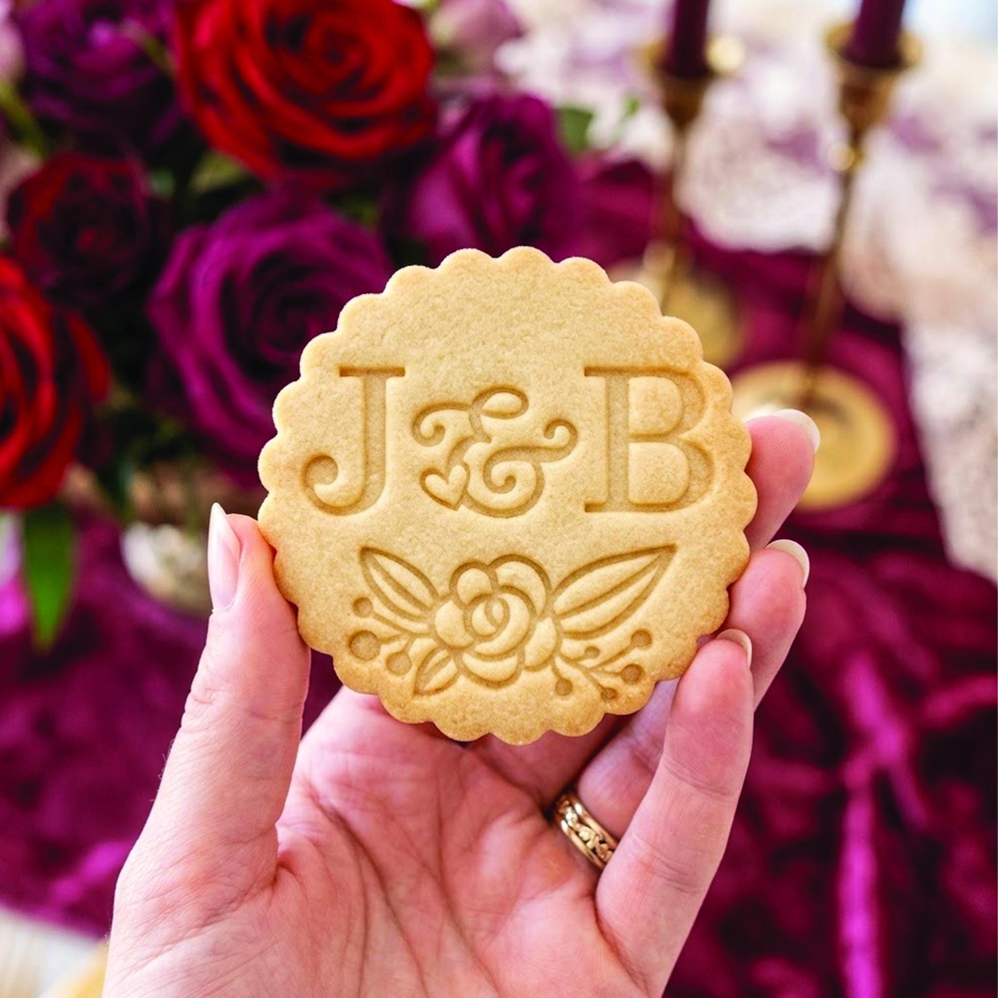 Custom Letter Name Wedding Cookie Cutter Stamp Set, Personalized Wedding Fondant Cutter, Date Cookie Stamp, Wedding Gifts, Baking Wedding