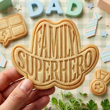 Family Superhero Cookie Cutter, Best Dad Plaque Stamp, Polymer Clay Cutter, Father's Day Gift Mold, Super Dad Tool, Polyclay DIY Craft Tool