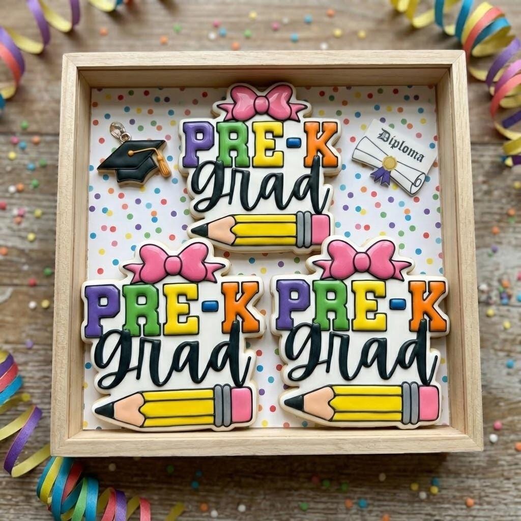 Pre-K Grad Cookie Cutter and Stamp, Kindergarten Graduation Cookie Cutter, Preschool Kid Cookie Stamp