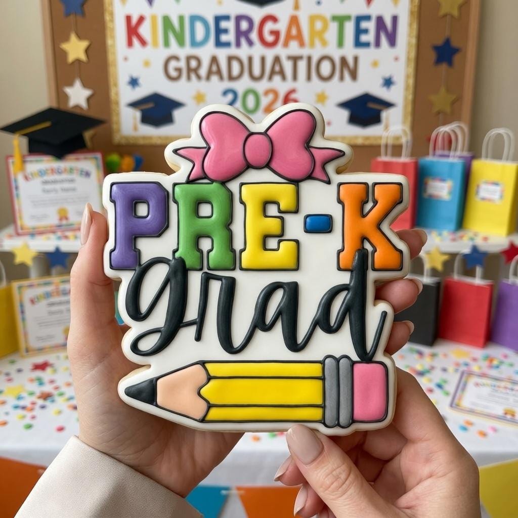 Pre-K Grad Cookie Cutter and Stamp, Kindergarten Graduation Cookie Cutter, Preschool Kid Cookie Stamp