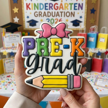 Pre-K Grad Cookie Cutter and Stamp, Kindergarten Graduation Cookie Cutter, Preschool Kid Cookie Stamp