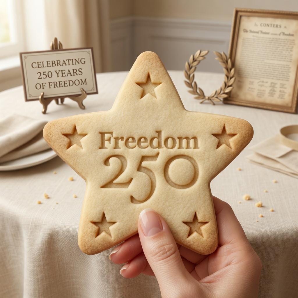 Freedom 250 America Cookie Cutter and Stamp, 250 Years of Freedom Cookie Cutter, Patriotic Star Cookie Stamp, Independence Day Cookie Cutter