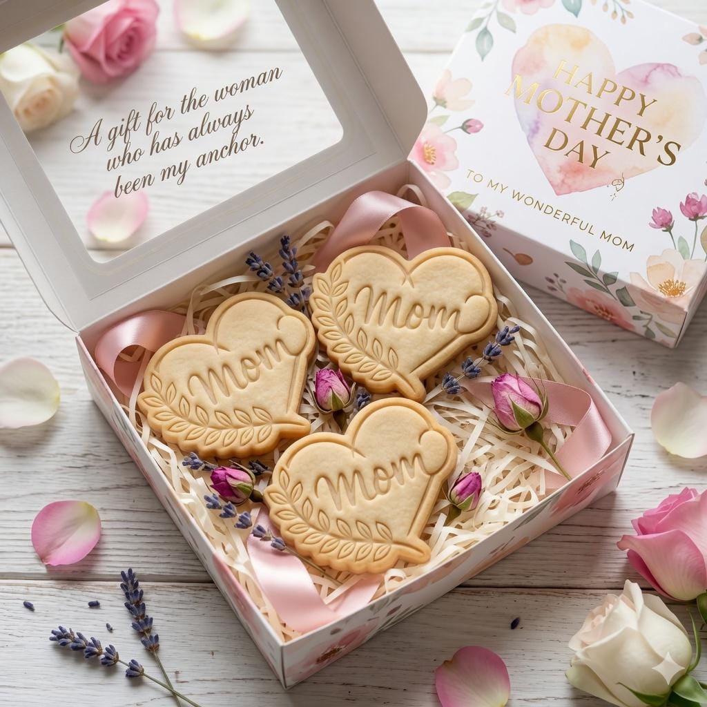 Mom Heart Cookie Cutter and Stamp, Happy Mother's Day Cookie Cutter, Mama Cookie Stamp