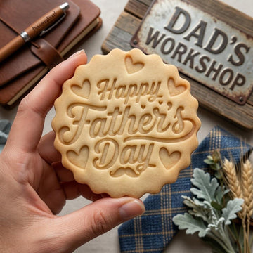 Happy Father's Day Cookie Cutter and Stamp, Dad Cookie Stamp, Papa Gift Cookies