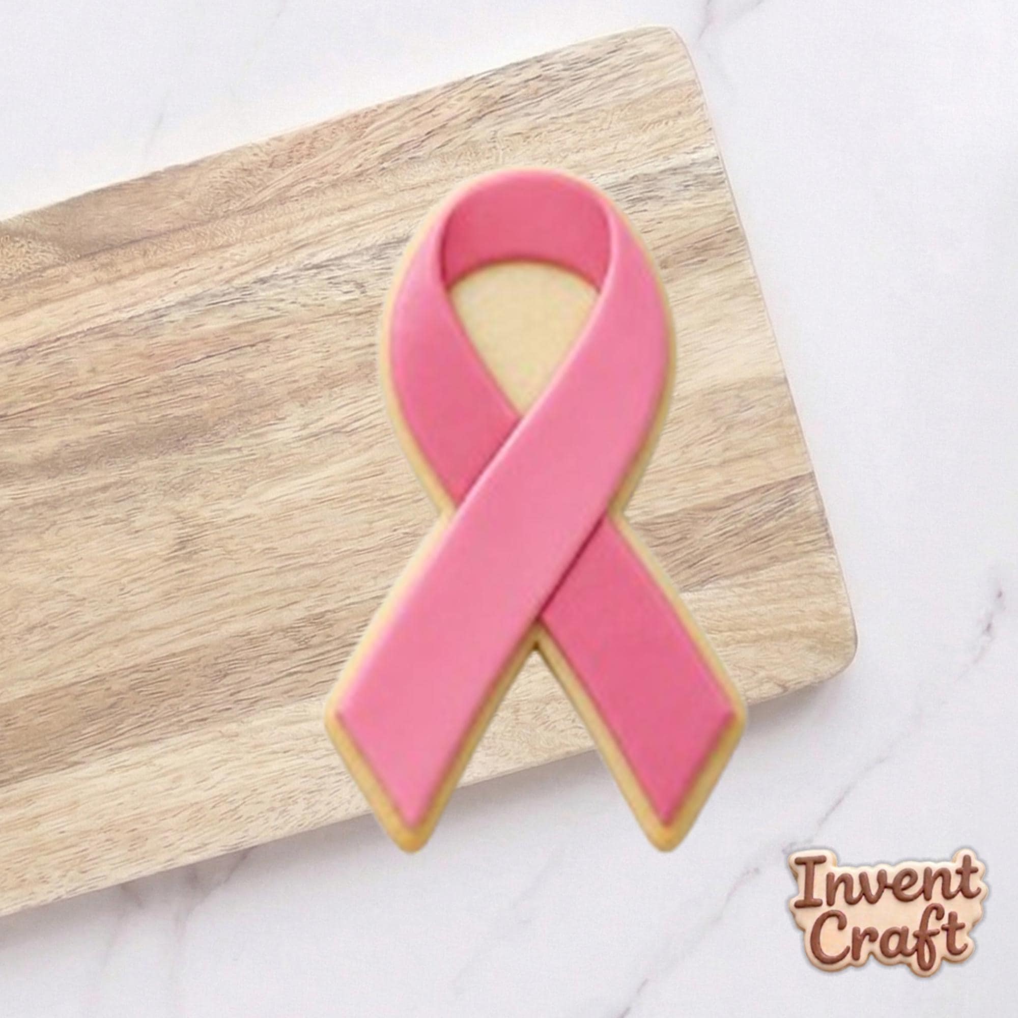 Ribbon Cookie Cutter, Breast Cancer Cookie Cutters, Pink Cancer Symbol Cutter, Fondant Cutter, Gift for Cancer Survivor, Cancer Awareness