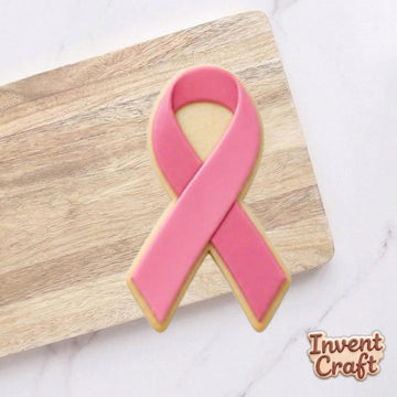 Ribbon Cookie Cutter, Breast Cancer Cookie Cutters, Pink Cancer Symbol Cutter, Fondant Cutter, Gift for Cancer Survivor, Cancer Awareness