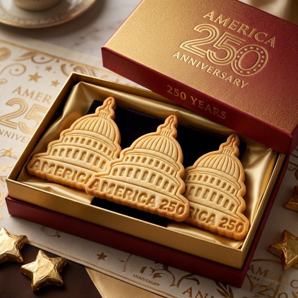 Capitol Building America 250 Cookie Cutter & Stamp, US Capitol 1776-2026 Cookie Stamp, Independence Day Cookie Cutter