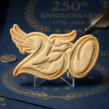 Flying Eagle 250 Cookie Cutter & Stamp, 250th Anniversary Stamp, 4th of July Cutter, Independence Day Stamp