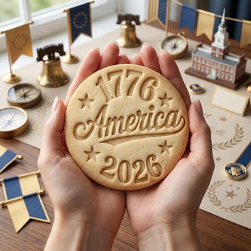 America 1776 2026 Cookie Cutter and Stamp, Patriotic Cookie Cutter, America Cookie Stamp, Independence Day Cutter