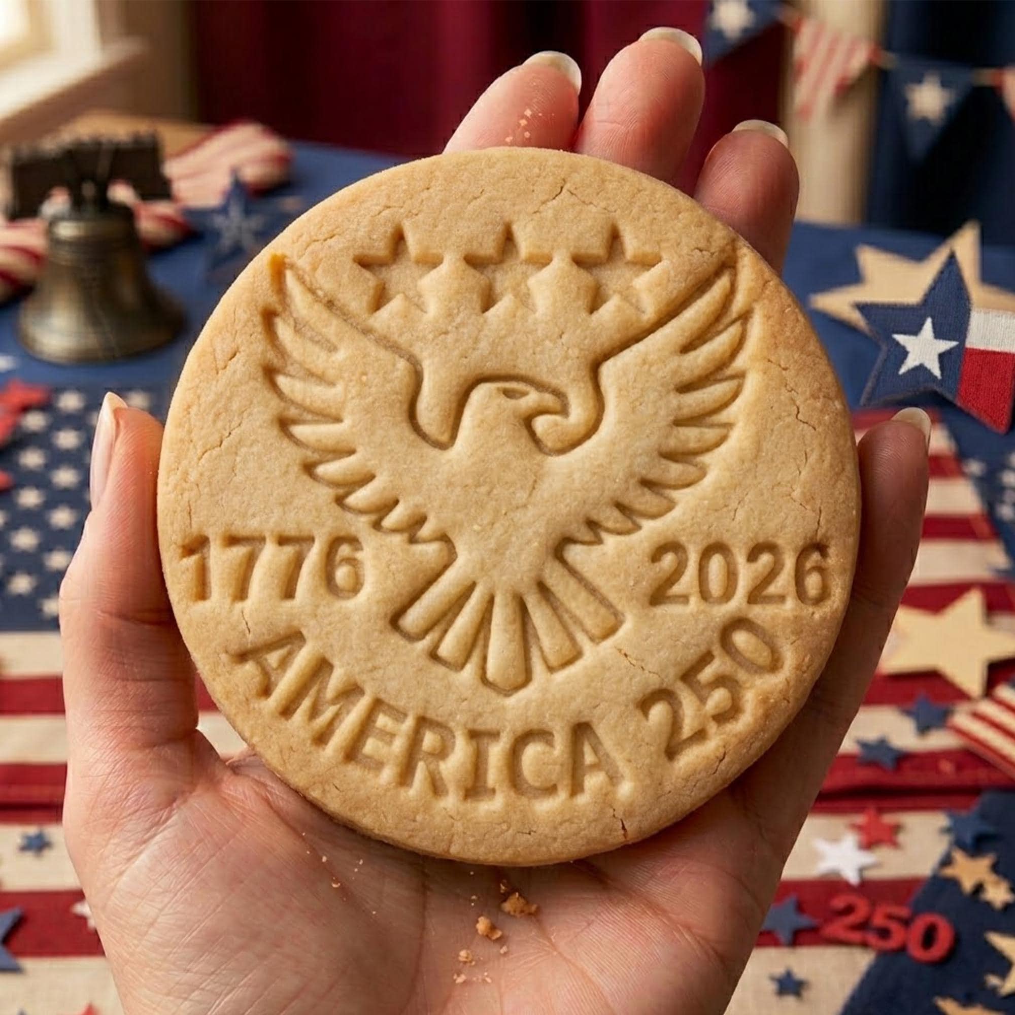 USA 250th Anniversary Cookie Stamp, Independence Day Gift, Patriotic Baking, Patriotic Cookie, 250 Years of Freedom, 4th Of July