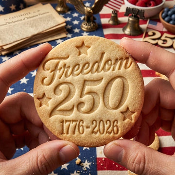 Freedom America 250 1776 2026 Cookie Cutter Stamp, 250th Anniversary Cookie Stamp, Patriotic Baking, 250 Years of Freedom,4th Of July Gift
