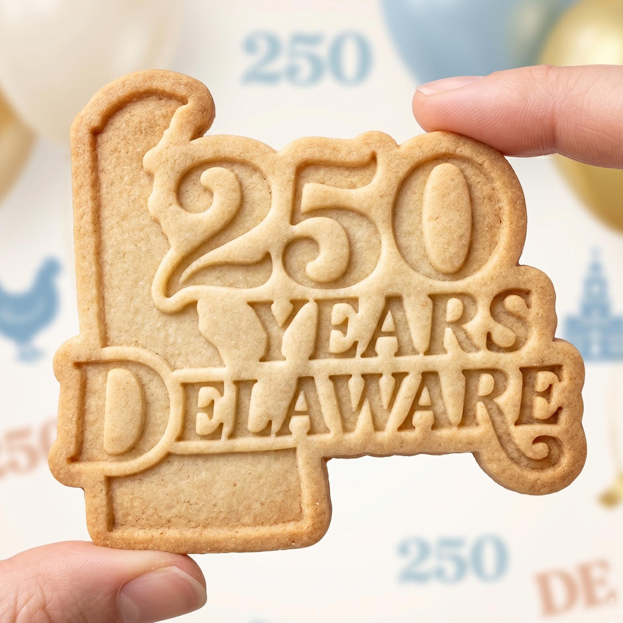 Delaware State Cookie Cutter, DE 250th Anniversary Stamp, Polymer Clay Cutter, Patriotic 2026 Gift Mold, Delaware Map Plaque, Polyclay DIY