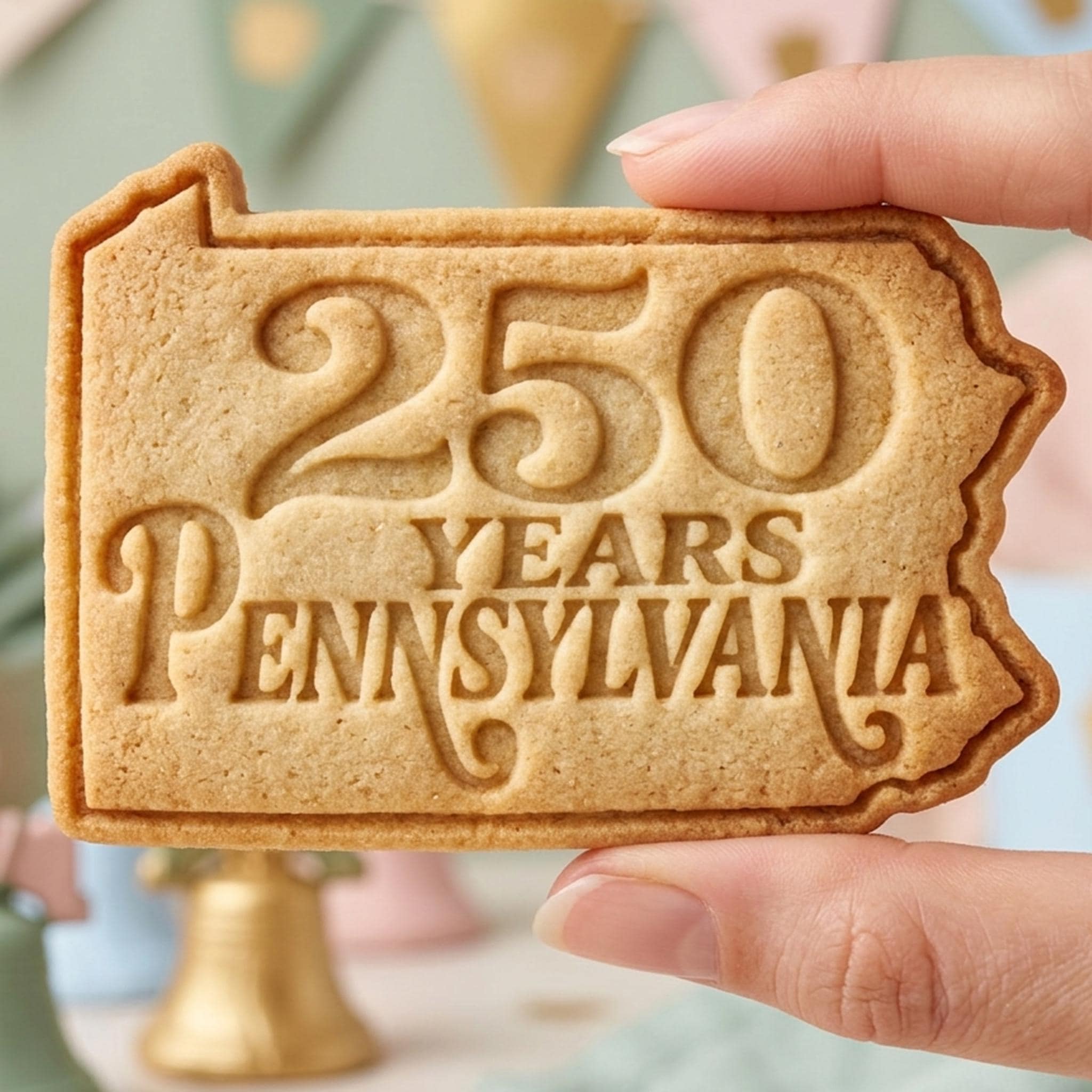 Pennsylvania State Cookie Cutter, PA 250th Anniversary Stamp, Polymer Clay Cutter, Patriotic 2026 Gift Mold, PA Map Plaque, Polyclay