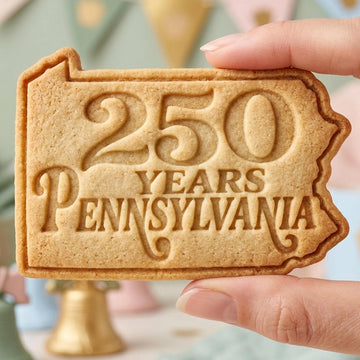 Pennsylvania State Cookie Cutter, PA 250th Anniversary Stamp, Polymer Clay Cutter, Patriotic 2026 Gift Mold, PA Map Plaque, Polyclay
