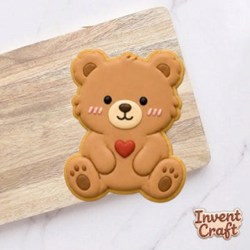 Cute Sitting Teddy Cookie Cutter, Baby Shower Cutter, Birthday Gifts, Clay Cutter, Fondant Cutter, Baby Baking, Fondant Cutter, Teddy Cutter