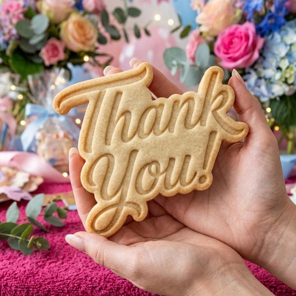 Thank You Cookie Cutter Stamp Set, Baby Gift, Baby Shower Cookie Cutters, Custom Cookie Cutter Stamp, Birthday Baking, Baby Cutter