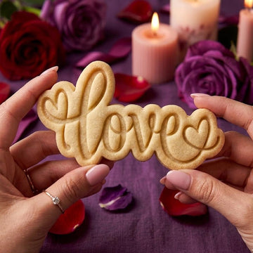 Love Text Cookie Cutter Stamp Set, Fondant Cutter, Baking Tool, Cookie Stamp, Valentine Cookie Stamp, Wedding Gifts, Love Cutter