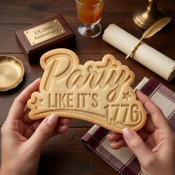 Party Like It’s 1776 Cookie Cutter and Stamp, Patriotic Independence Day Cookie Cutter, 4th of July Cookie Stamp