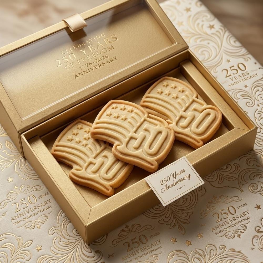 250 Flag Cookie Cutter & Stamp, 1776-2026 Cookie Stamp, 4th of July Cookie Cutter, 250 Years of Freedom Cookie Stamp