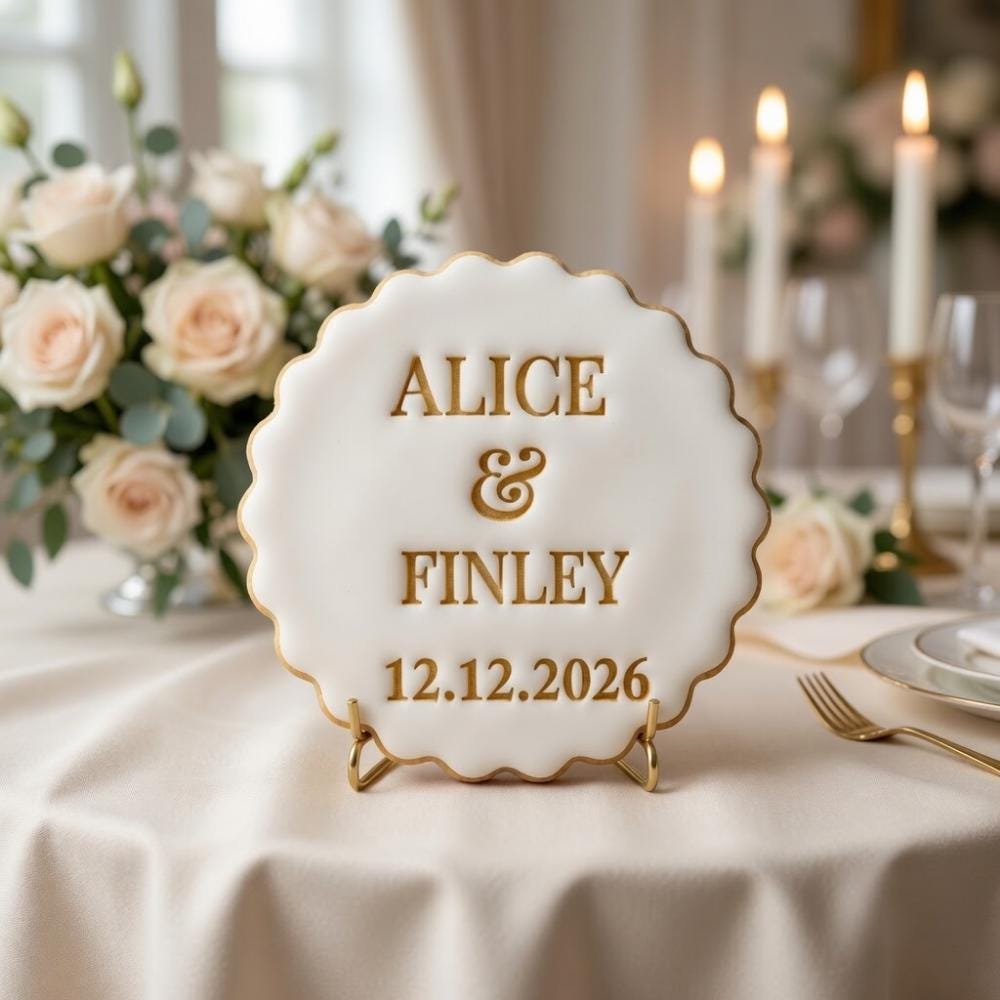 Personalized Names & Date Cookie Cutter and Stamp, Custom Wedding Cookie Stamp, Rehearsal Dinner Favor, Bridal Shower Celebration Gift