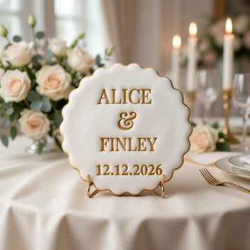 Personalized Names & Date Cookie Cutter and Stamp, Custom Wedding Cookie Stamp, Rehearsal Dinner Favor, Bridal Shower Celebration Gift
