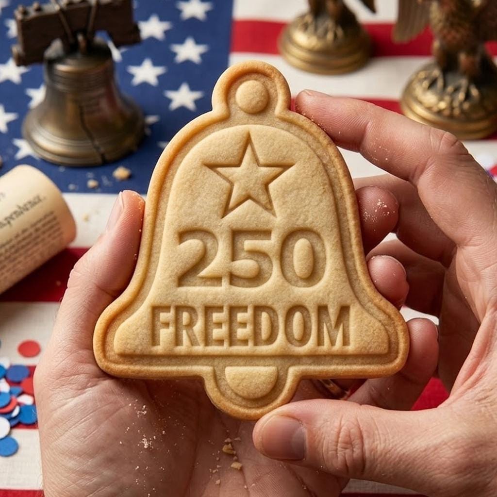 250 America Freedom Cookie Cutter Stamp Set, 250th Anniversary Cookie Stamp, Patriotic Baking, 250 Years of Freedom, 4th Of July