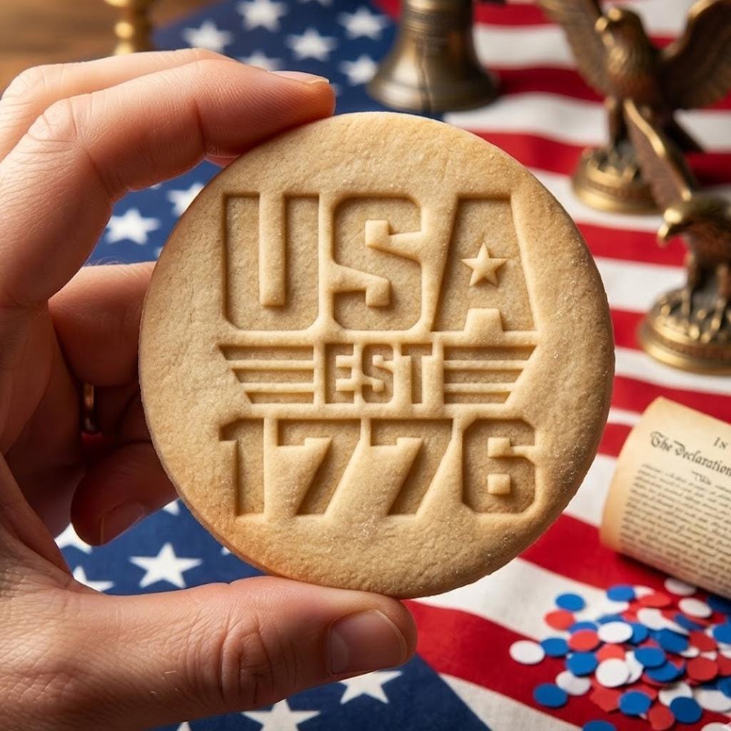 USA Est 1776 Cookie Cutter Stamp Set, 250th Anniversary Cookie Stamp, Patriotic Baking, 250 Years of Freedom, 4th Of July, America 250