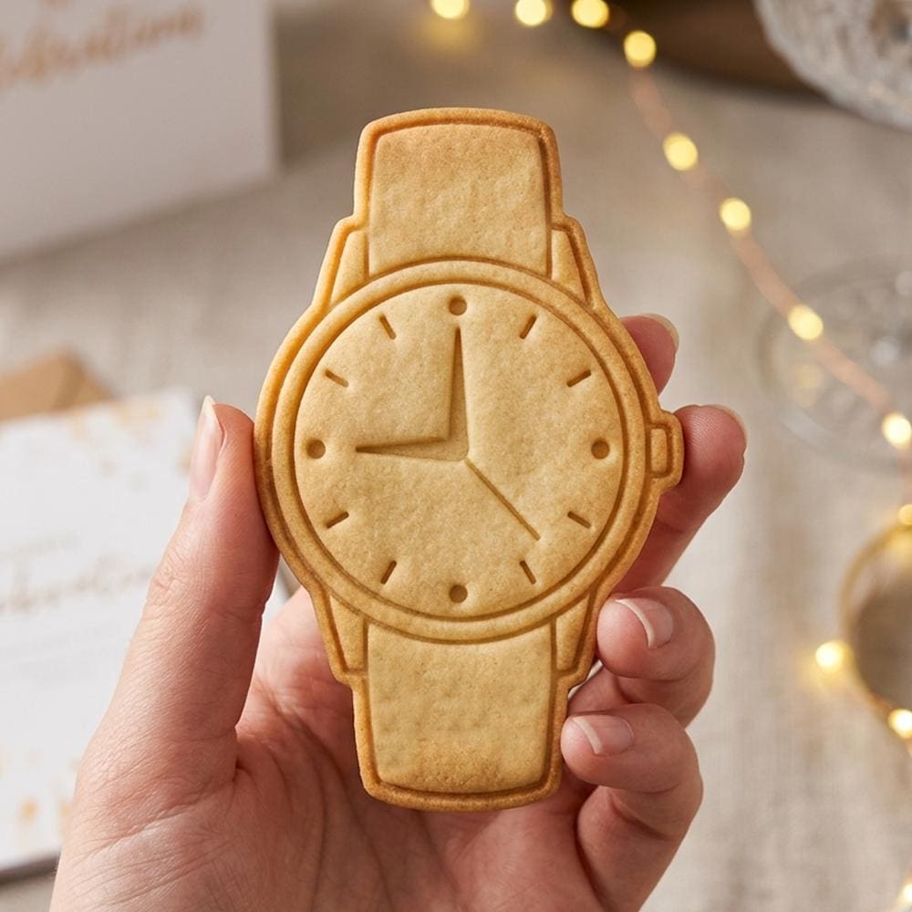 Wristwatch Cookie Cutter, Classic Watch Stamp, Polymer Clay Cutter, Father's Day Gift Mold, Retirement Plaque Tool, Polyclay DIY Craft Tool