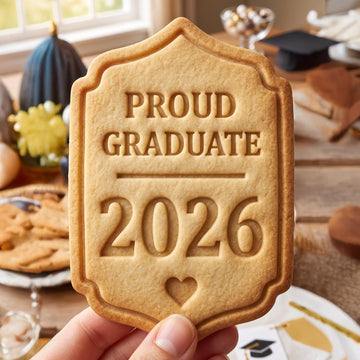 Proud Graduate 2026 Cookie Cutter, Class of 2026 Shield Stamp, Polymer Clay Cutter, Senior Graduation Gift Mold, Grad Plaque, Polyclay DIY
