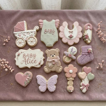 Floral Baby Shower Cookie Cutter Set, Baby Birthday Flower Cookie Cutter, Baby Girl Newborn Flower Cookie Cutter