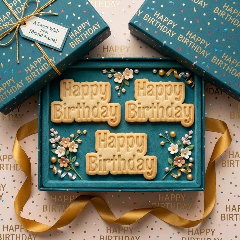 Happy Birthday Cookie Cutter & Stamp, Birthday Party Cookie Stamp, Birthday Fondant Cookie Cutter