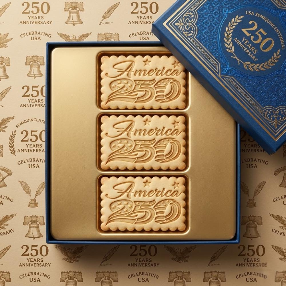 America 250 Cookie Cutter & Stamp, USA 250th Anniversary Cookie Stamp, July 4th Patriotic Gift