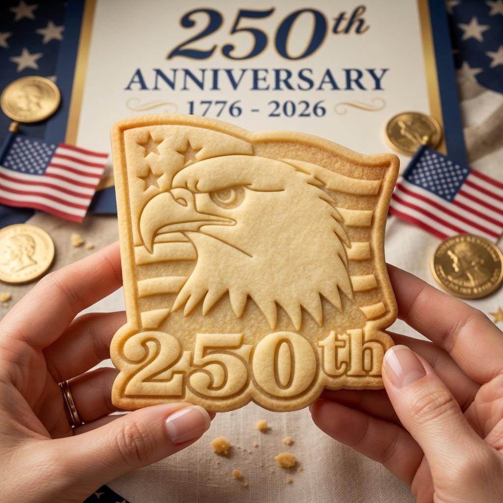 250th Anniversary Eagle Cookie Cutter & Stamp, 250 Years of Freedom Flag Cookie Cutter, 4th of July Patriotic Cookie Stamp
