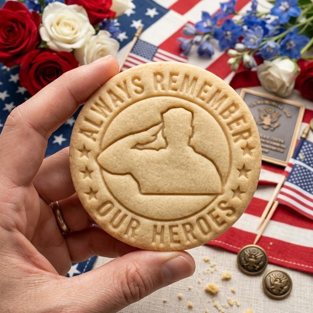 Memorial Day Cookie Cutter, 1776 2026 America, 250th Anniversary Cookie Stamp, Independence Day, Patriotic Baking, 250 Years of Freedom