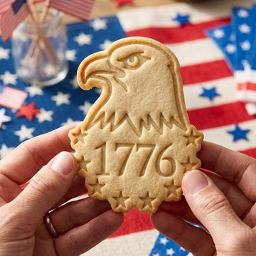 1776 With Bird America 250 Cookie Cutter Stamp, Independence Day Gift, Patriotic Baking, 250 Years of Freedom, Fondant Cutter, 4th Of July