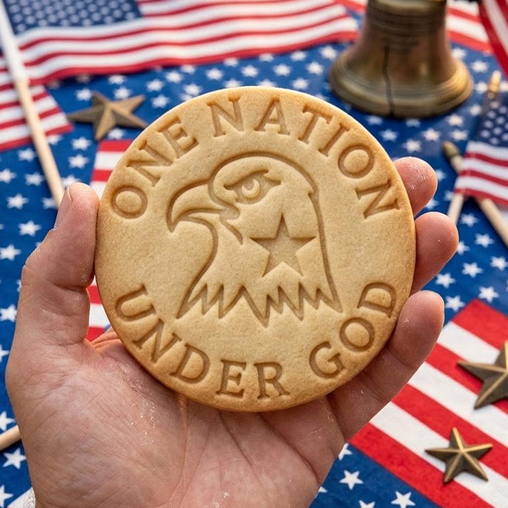 One Nation Under God America 250 Cookie Cutter Stamp, 250th Anniversary, Independence Day Gift, Patriotic Baking, 250 Years of Freedom