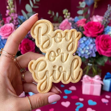 Boy or Girl Cookie Cutter Stamp, Baby Gift, Baby Shower Cookie Cutters, Custom Cookie Cutter Stamp, Birthday Baking, Baby Cutter, Happy Bday