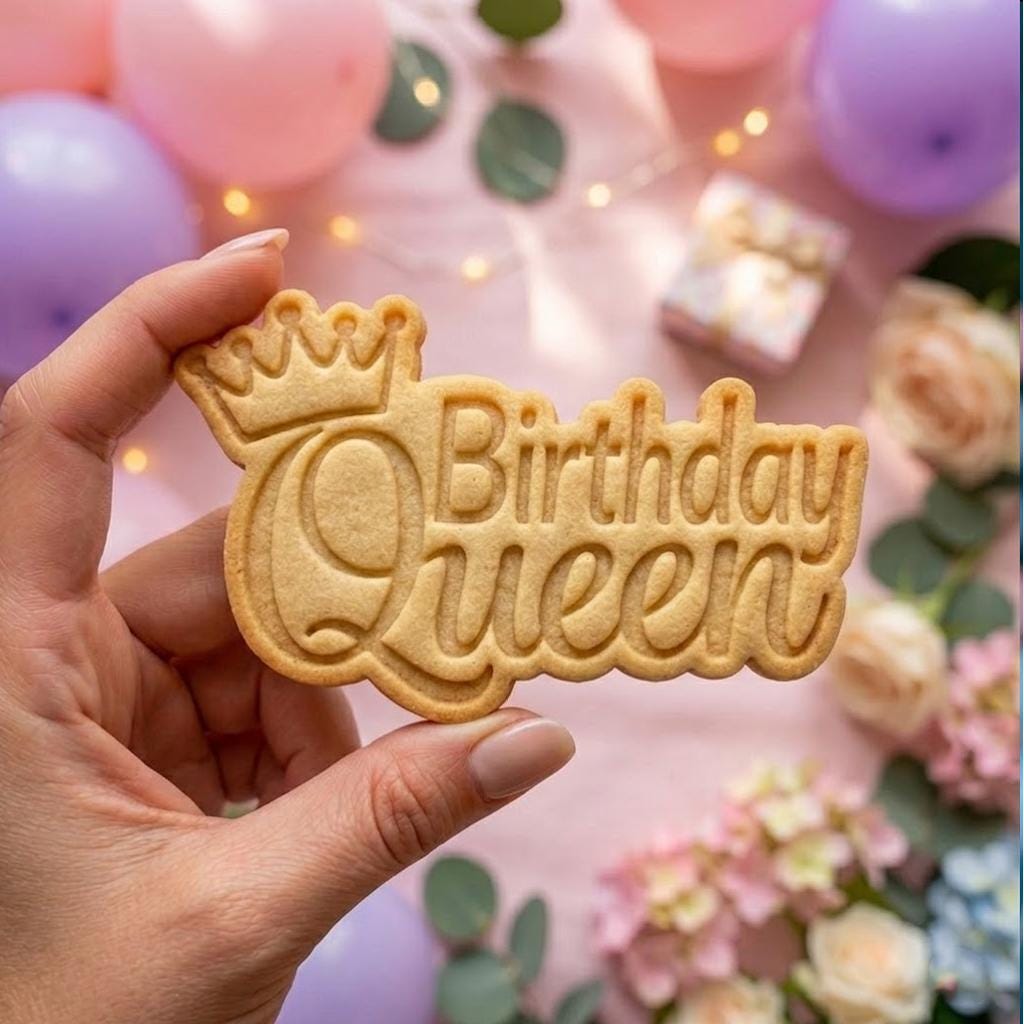 Birthday Queen Cookie Cutter Stamp, Baby Gift, Baby Shower Cookie Cutters, Custom Cookie Cutter Stamp, Birthday Baking, Happy Birthday