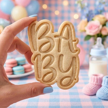 BABY Text Cookie Cutter Stamp, Baby Gift, Baby Shower Cutter, Custom Cookie Stamp, Birthday Baking, Happy Birthday, 1st Birthday Cutter