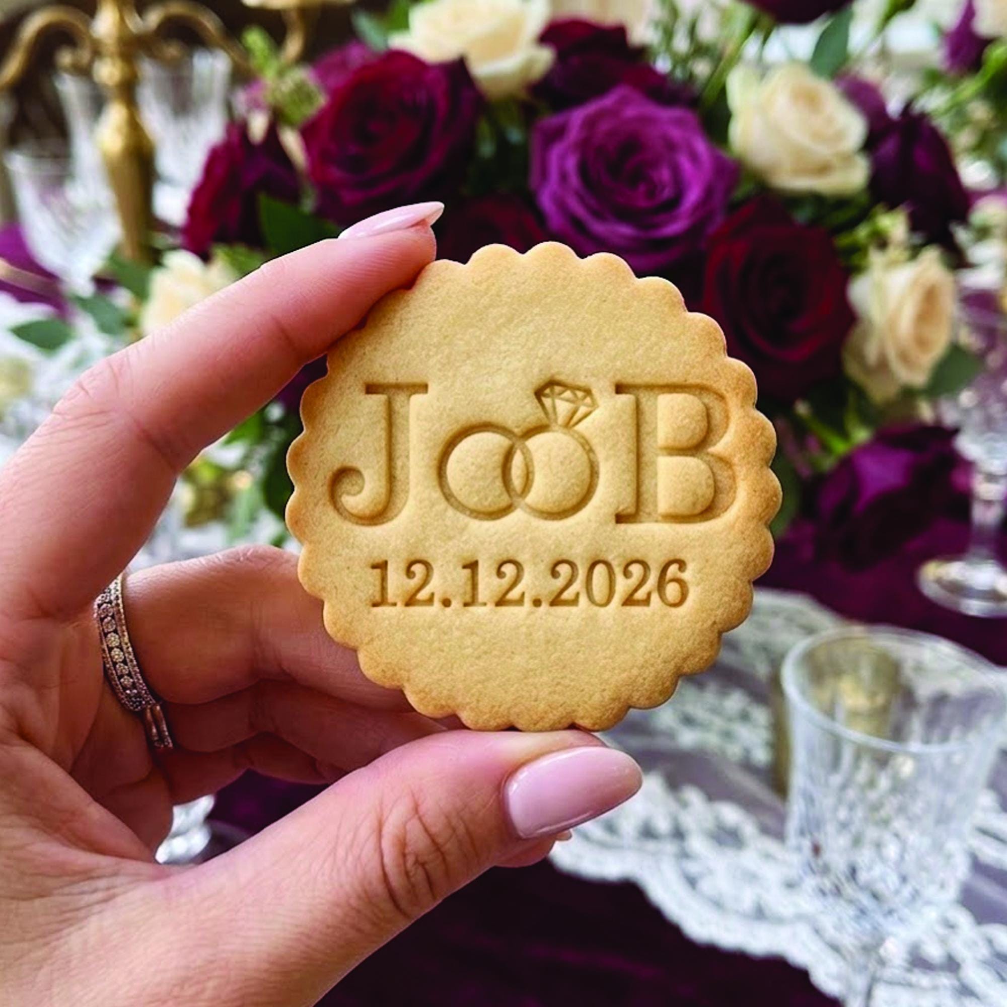 Custom Letter Name Date Cookie Cutter Stamp Set, Personalized Wedding Cutter, Date Cookie Stamp, Wedding Gifts, Baking Wedding