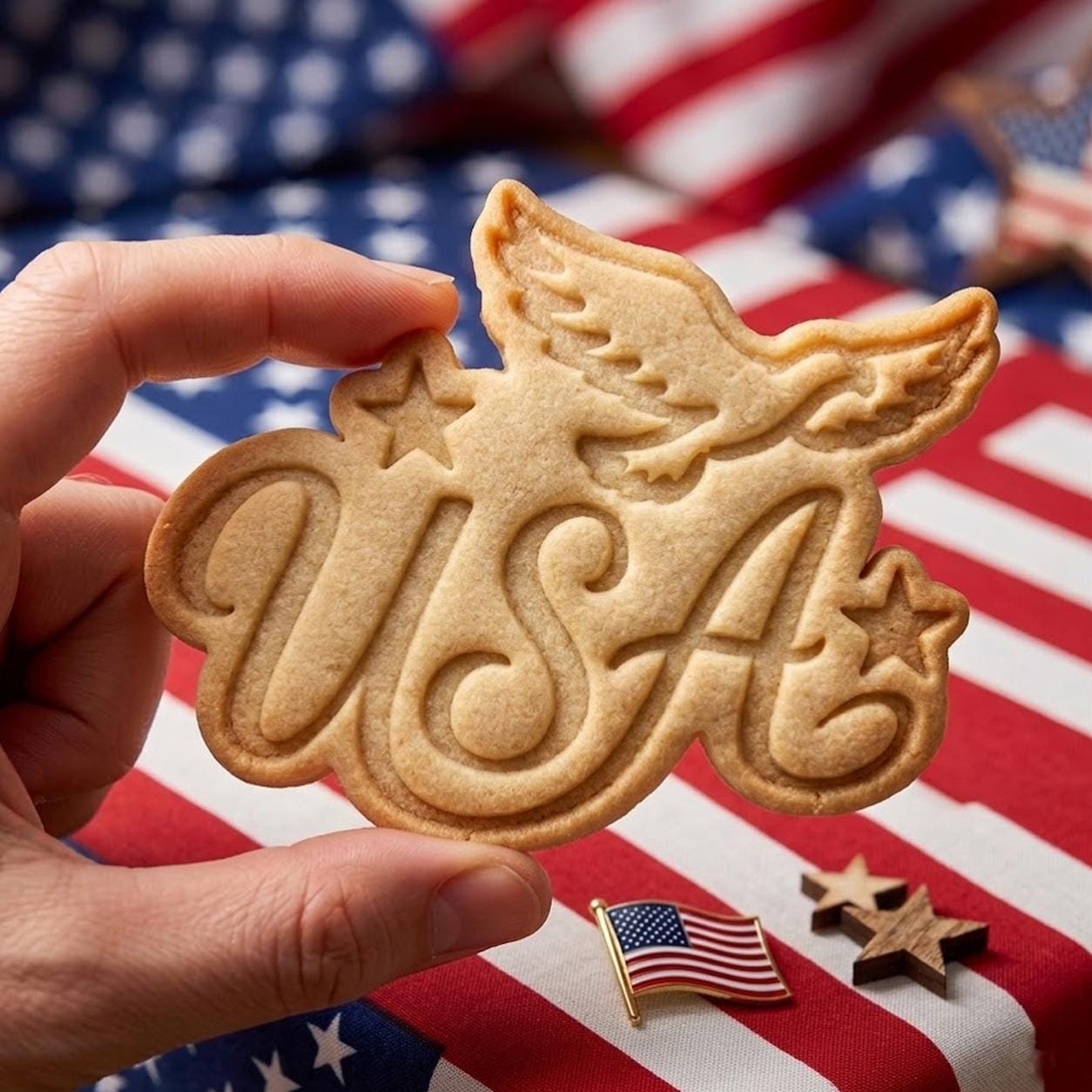 USA With Bird 1776 2026 Cookie Cutter Stamp, 250th Anniversary, Independence Day, Patriotic Baking, 250 Years of Freedom, America 250