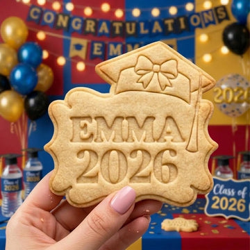 Custom Name 2026 Graduation Cookie Cutter Stamp, Class of 2026 Cookie Cutter, Grad Cookie Stamp, Senior 2026 Cutter, Gift For Grad