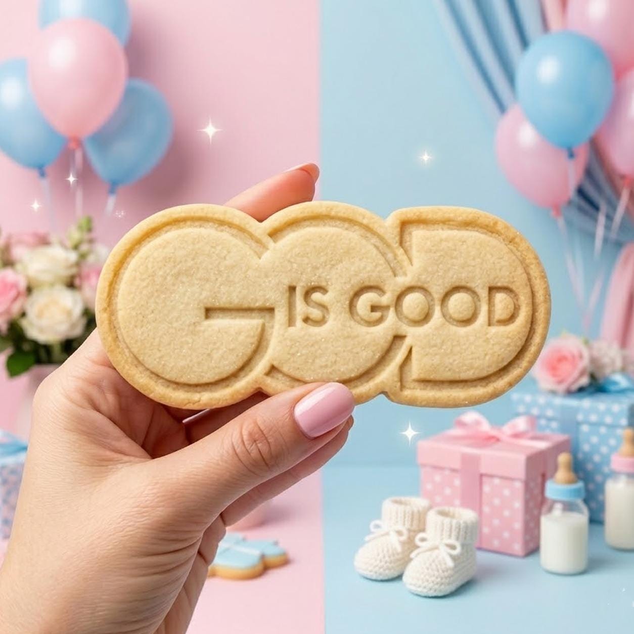 God Is Good Cookie Cutter Stamp, Baby Gift, Baby Shower Cutter, Custom Cookie Stamp, Birthday Baking, Happy Birthday, Jesus Cross Cutter